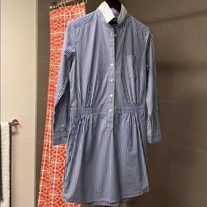 Banana Republic Blue Striped Shirt Dress